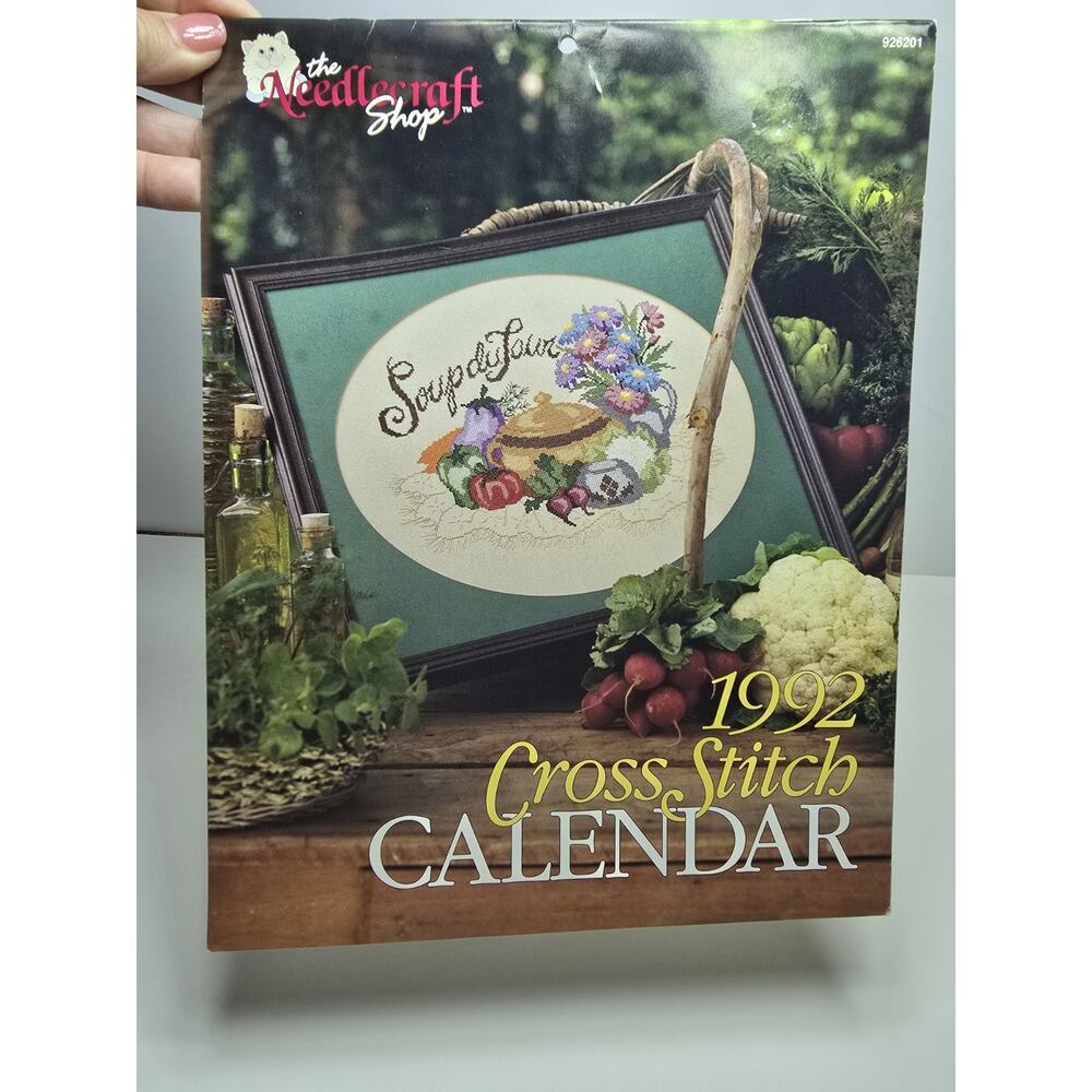 Vintage The Needlecraft Shop 1992 Calendar 12 Cross Stitch Patterns
